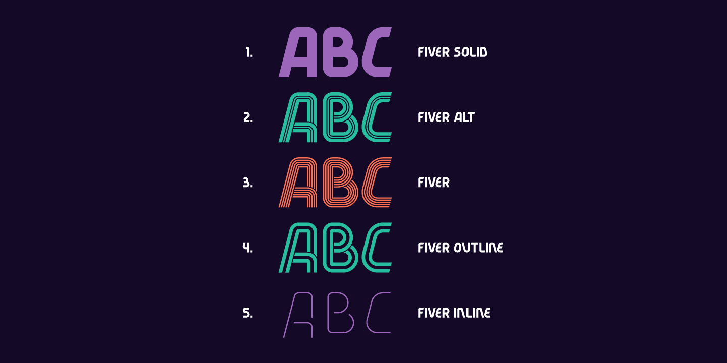 Example font Fiver #5